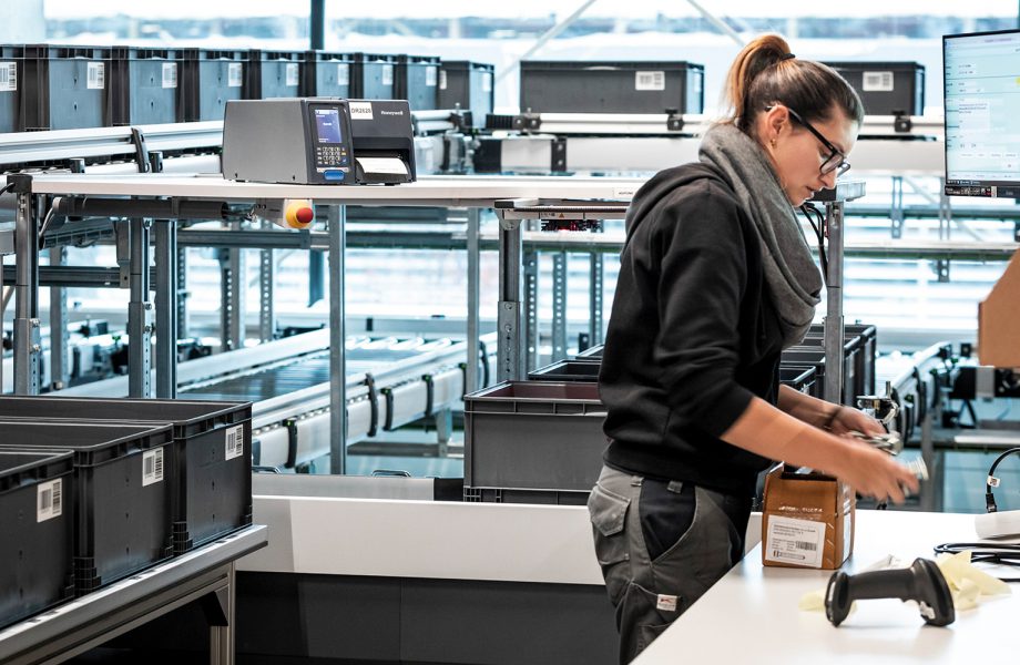 Ergonomiczne stanowiska pracy w magazynie logistycznym Haberkorn