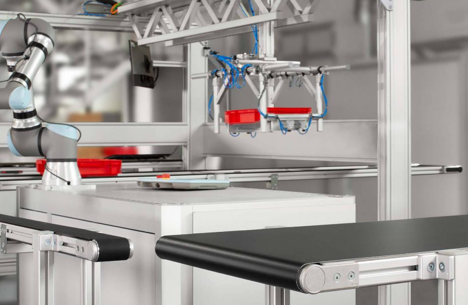 Förderbandsystem von item: Modulare und variable Förderbandtechnik