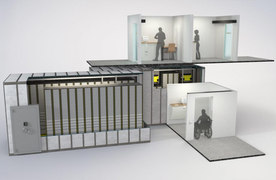 Mit Lineartechnik Bankschließfachkassetten befördern